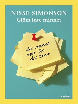 cover image of Glöm inte minnet